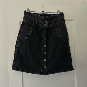 Pilcro Black Denim Mini Skirt
